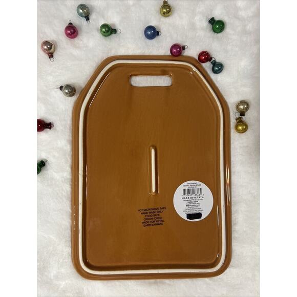 Target Bullseye Playground Ceramic Gingerbread House Serving Plate‎ Platter New - Picture 3 of 3